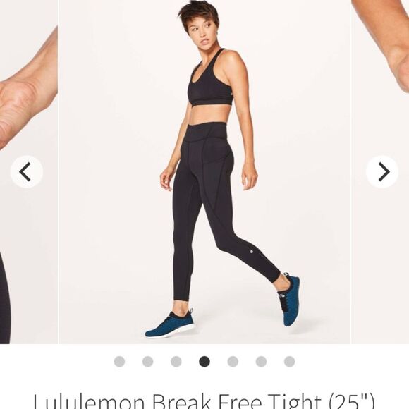 LULULEMON Break Free Tight 25” High Rise Black Nulux Size 4 Leggings Like New - Picture 1 of 16